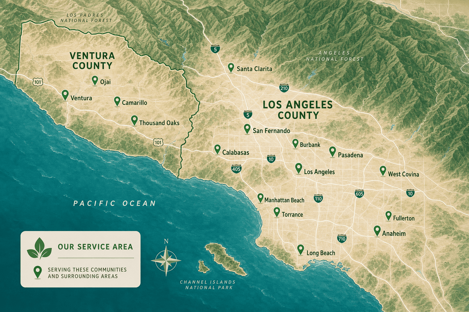 Map of ACD Mold service area